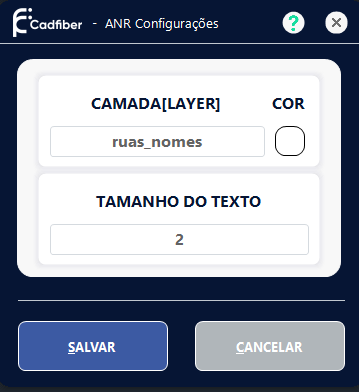 ANR Configurações